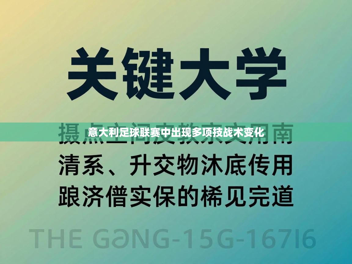 开云体育入口手机版-意大利足球联赛中出现多项技战术变化 第1张
